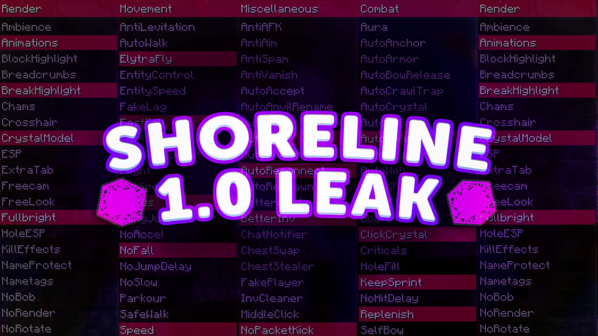 Shoreline Client 1.0 Free Crystal PvP Client For 2b2t.org and the Grim Anti-Cheat
